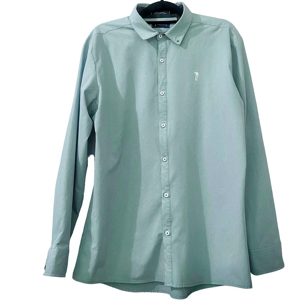 William Murray Golf‎ The Classic Button Down L/S Shirt Size Large Minty Green L